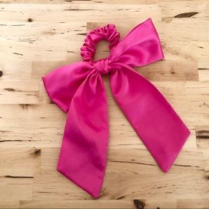 J. CREW | Pink Satin Bow Scrunchie